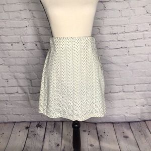 Altar’d State Ivory and Black Floral Mini Micro Corduroy Skirt Large NWT